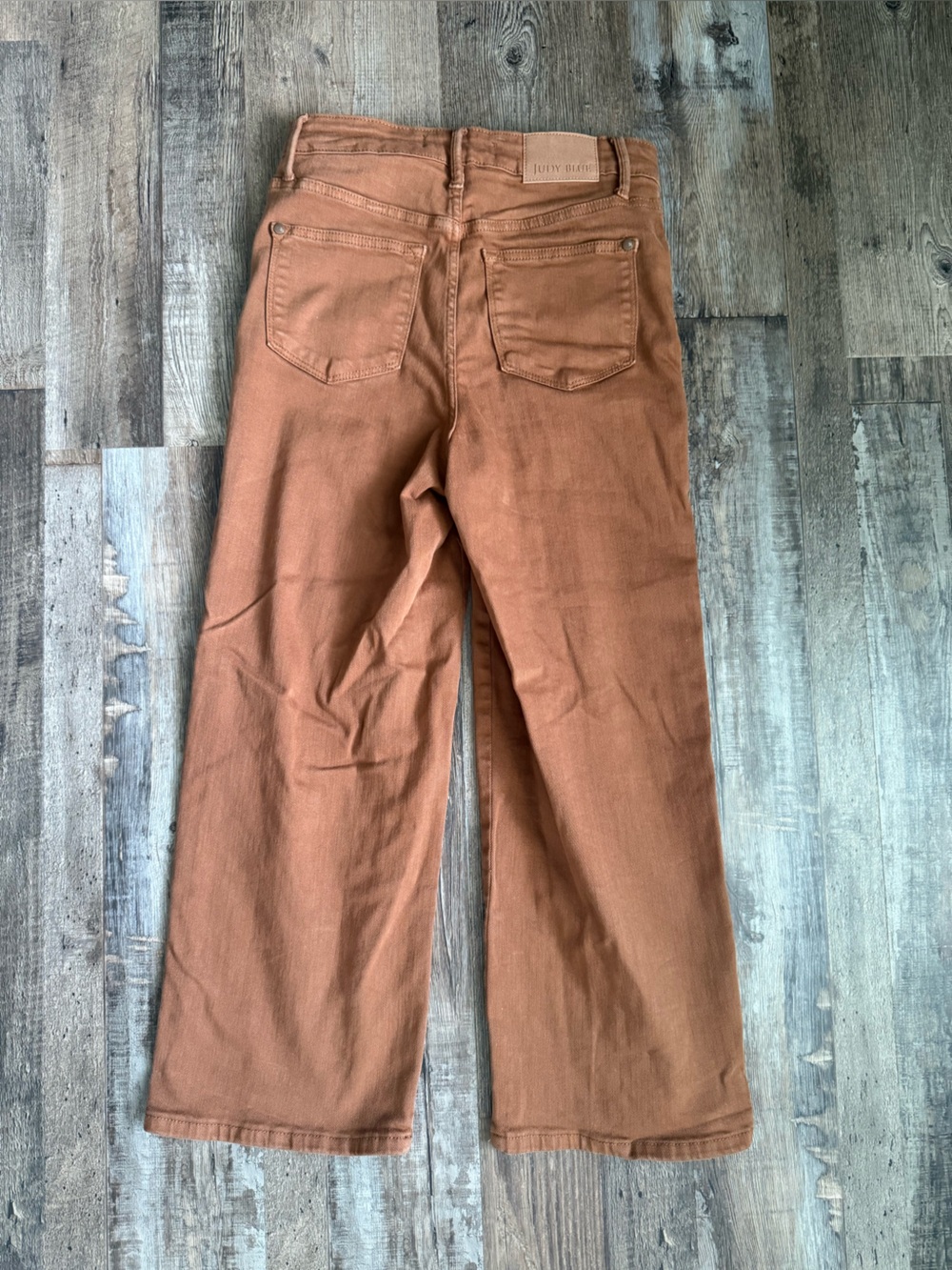 Judy Blue Wide Leg Cropped Jeans - Brown - Picture 2 of 4